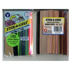 Gummed Strips Colored Stick A Lick
